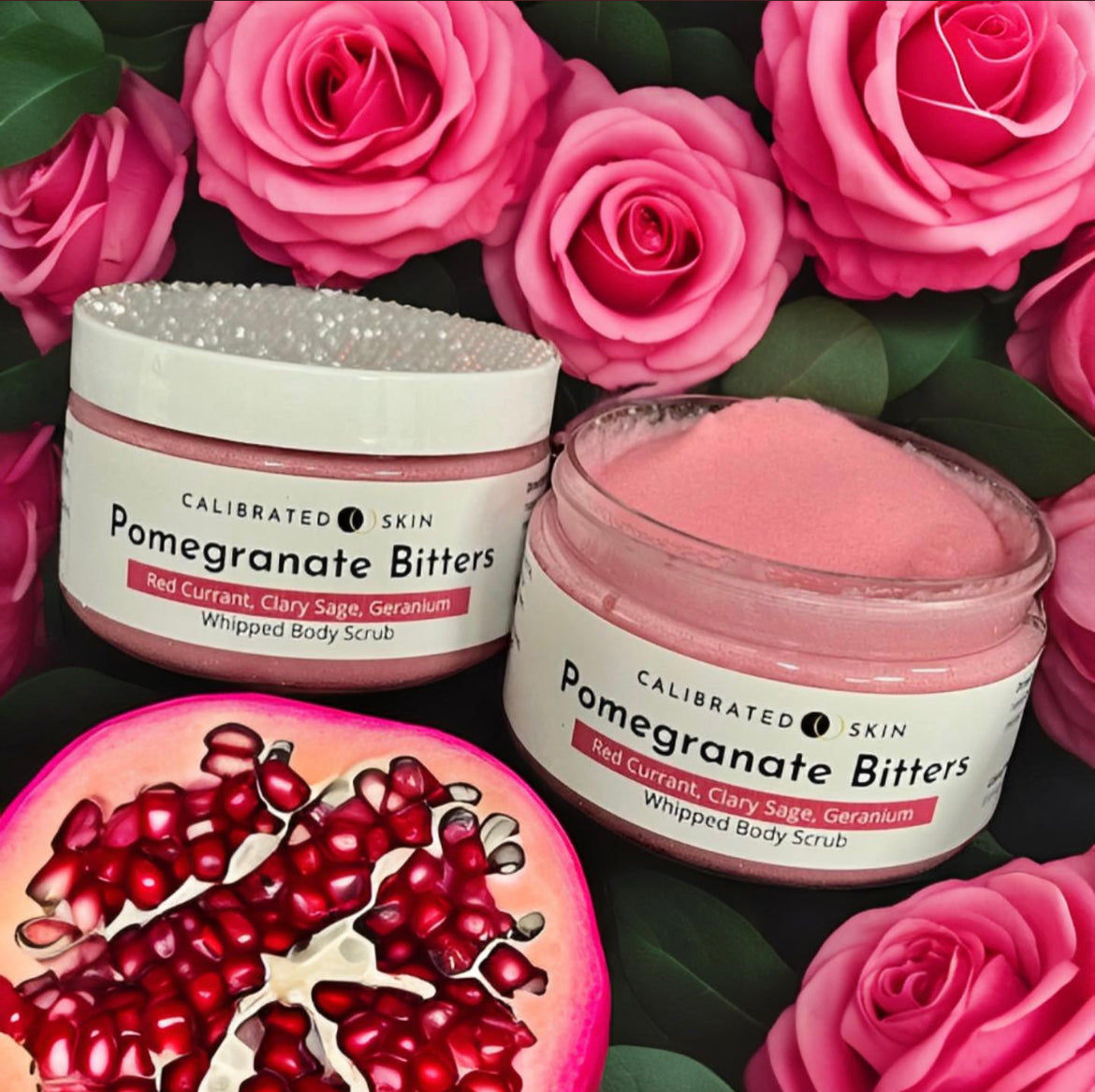 Pomegranate Bitters Whipped Body Scrub (pomegranate, citrus, red currant)