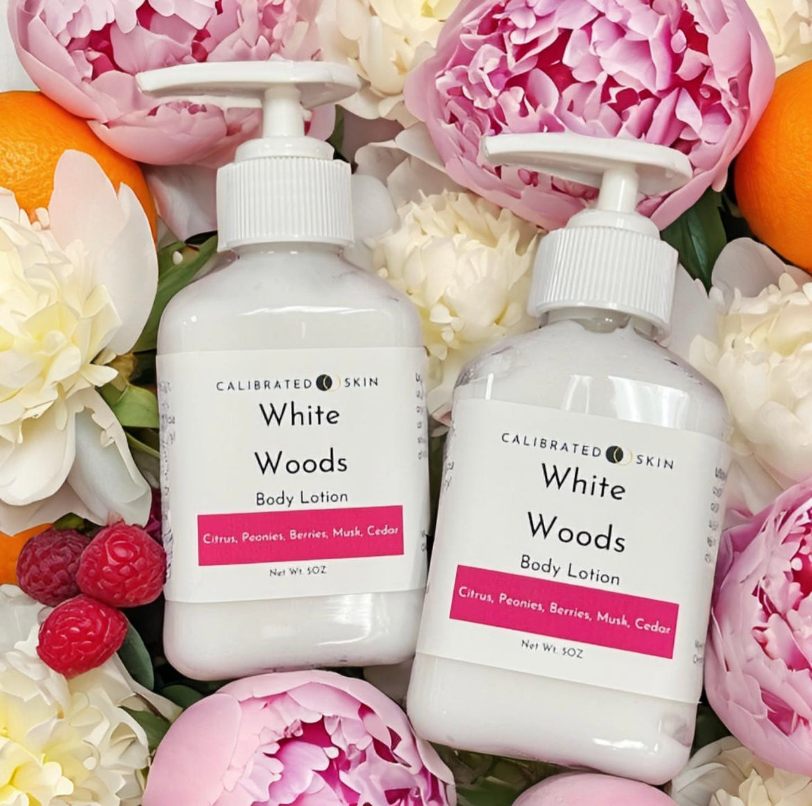 White Woods Body Lotion (citrus, peony, musk)