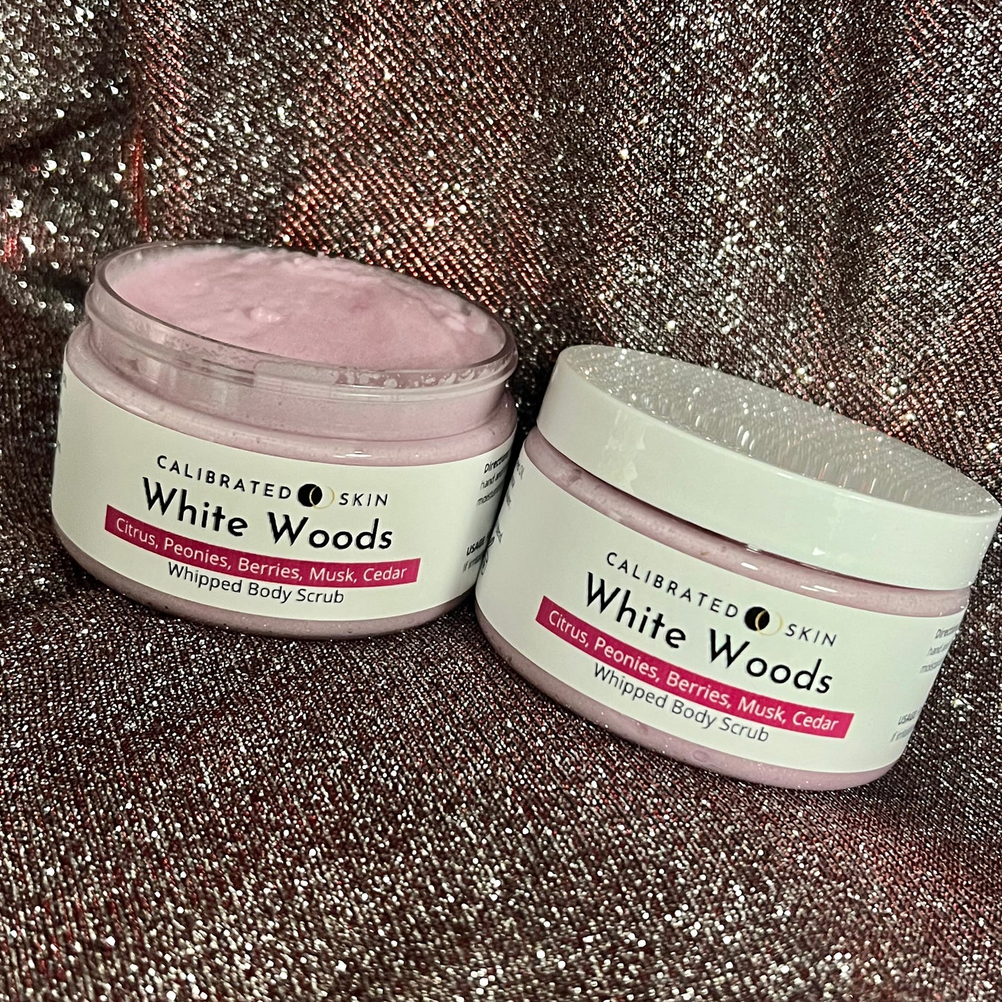 White Woods Whipped Body Scrub (citrus, peony, musk)