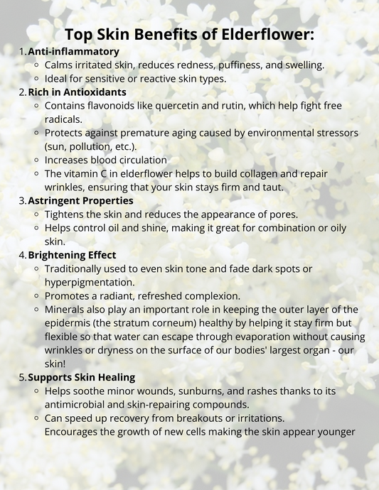 ElderFlower Skin Benefits