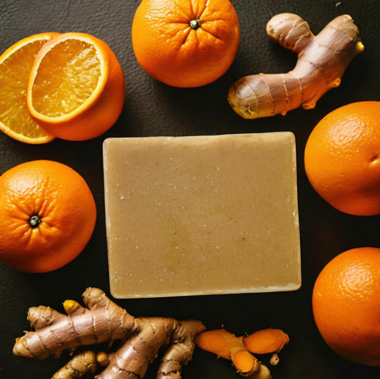Turmeric Sunshine Bar Soap - Citrus, Turmeric, Carrot, Ginger (Goat Milk)