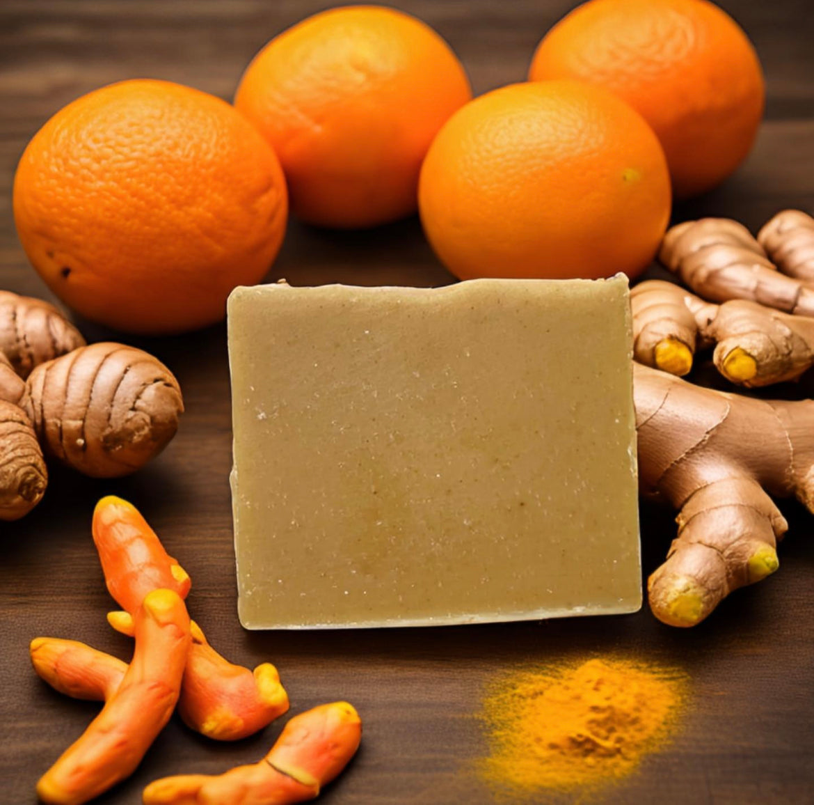 Turmeric Sunshine Bar Soap - Citrus, Turmeric, Carrot, Ginger (Goat Milk)