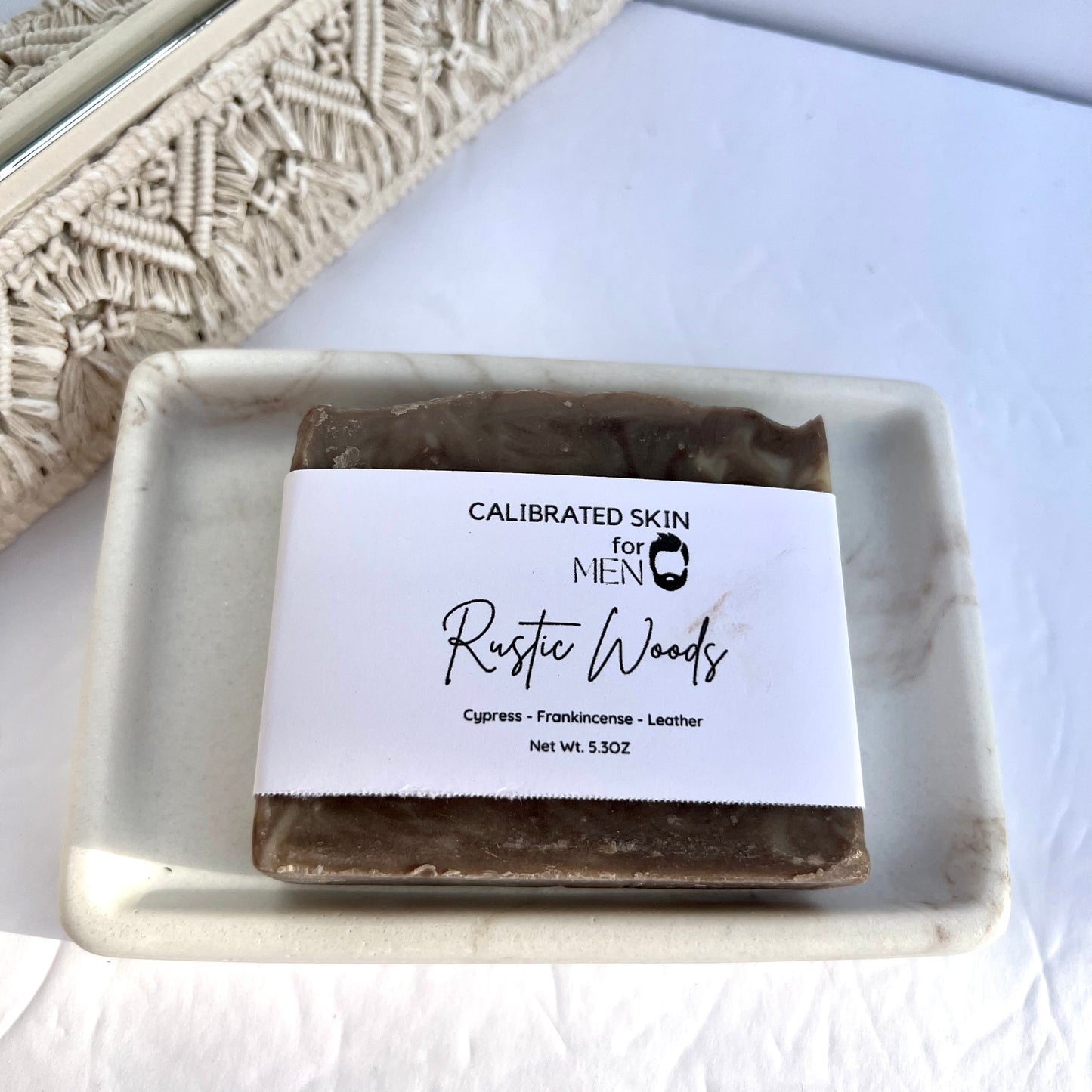 Rustic Woods Bar Soap (Goat Milk) - Cypress, Frankincense, Leather